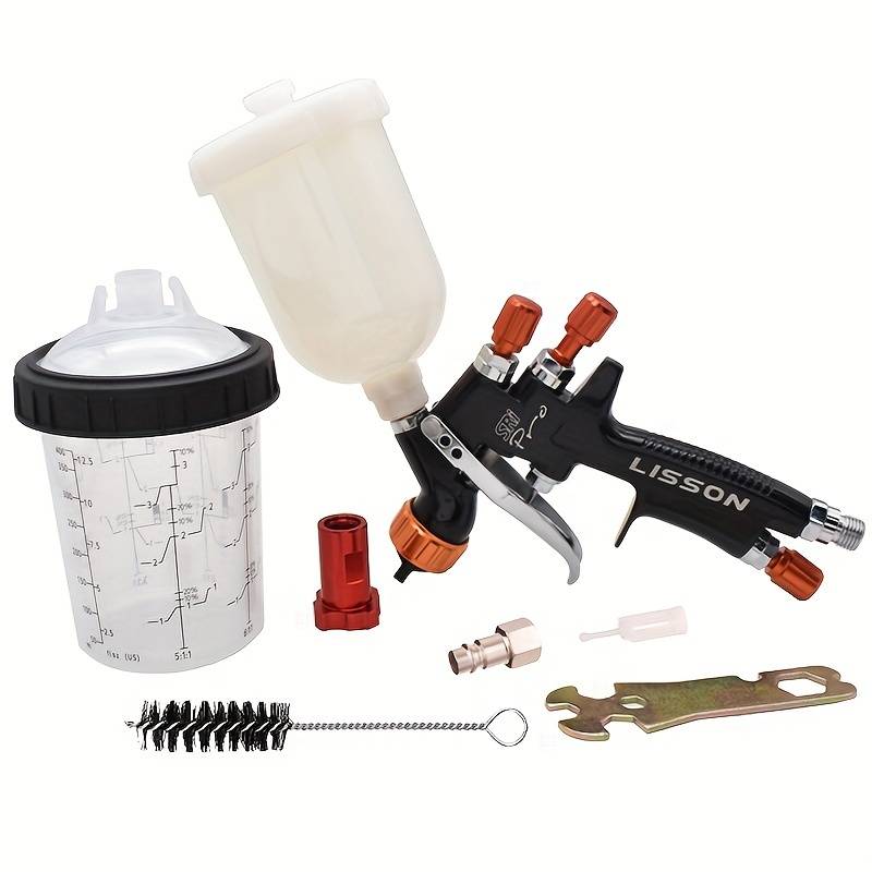 Spray Sprayer With 400cc Mix Cup Air Sprayer Gun, With Paint Mixing Cup And  Adapter Mini Spray Gun, Paint Spray Gun Nozzle - Temu